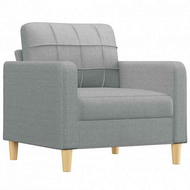vidaXL Křeslo světle šedé 60 cm textil