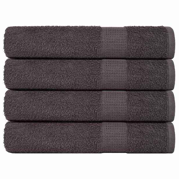 vidaXL Ručníky FROGN 4 ks antracitové 100x200 cm 360 g/m²