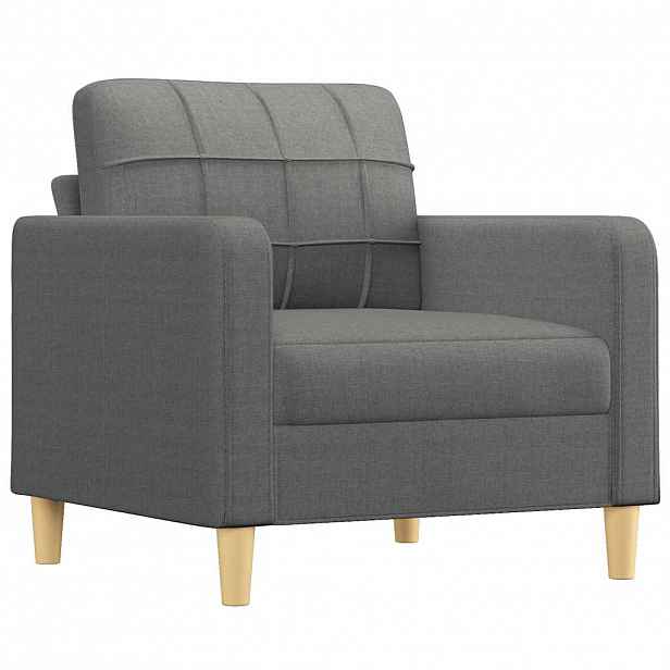 vidaXL Křeslo tmavě šedé 60 cm textil