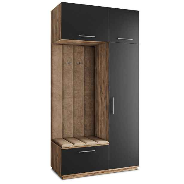 MASSENO MODERNÍ PŘEDSÍŇOVÁ SESTAVA REMA, 120/240/60 cm, dub Lefkas