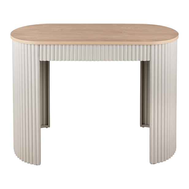 Béžový kovový konzolový stolek 40x100 cm Estriado  – Leitmotiv