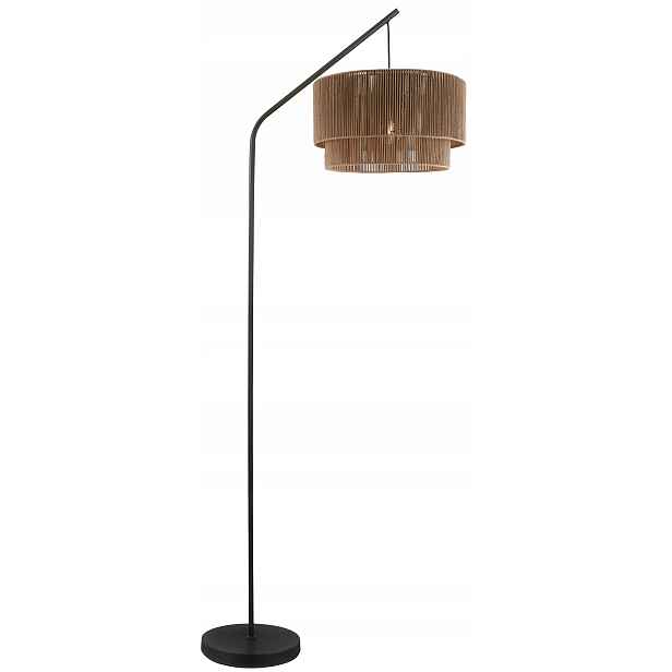 Stojací Podlahová Lampa Do Obývacího Pokoje Pletená Dvojitým Stínítkem Boho 180 cm