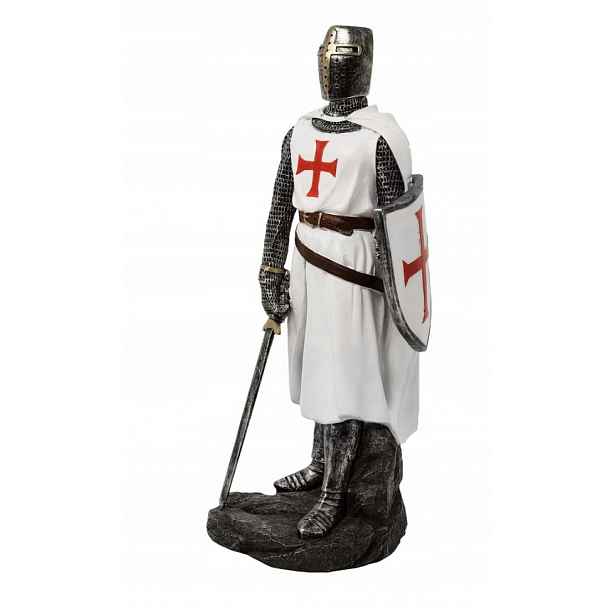Templářský rytíř Dekorativní figurka 30 cm Dárek pro historika