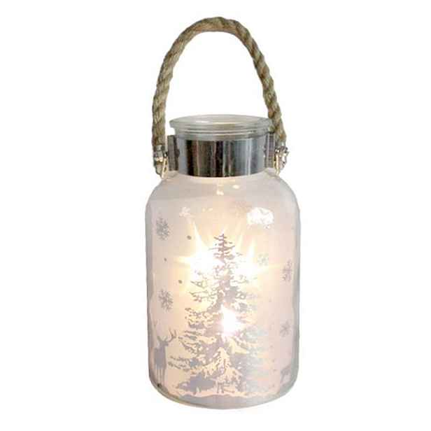 Vánoční dekorační sklenice 5LED TORO 18,5cm MIX motivů