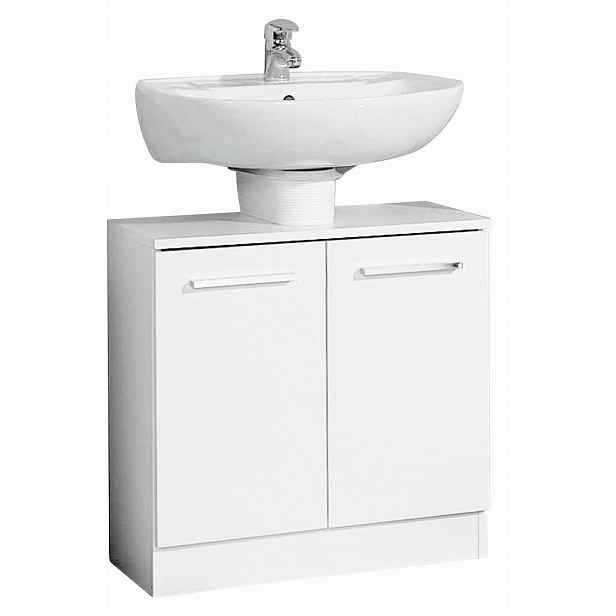 Carryhome SKŘÍŇKA POD UMYVADLO, bílá, bílá, 60/62/33 cm
