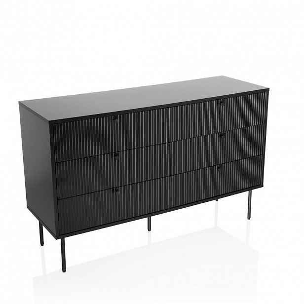 MID.YOU KOMODA, černá, 120/40/75 cm