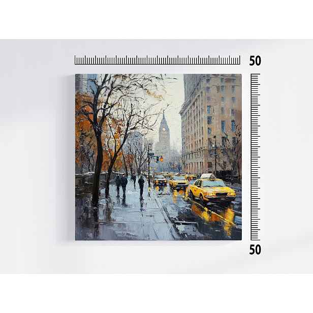 Obraz Na Plátně Canvas Město Ulice Manhattan New York Taxík 50x50