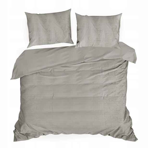 Povlečení Bavlněné Tencel Premium 160x200 Tulia 4 Květinová stříbrná šedá