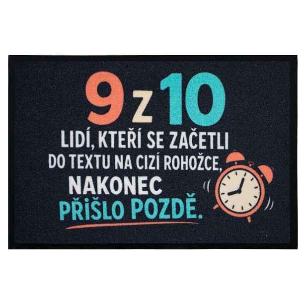 Rohožka 9 z 10ti lidí (přišlo pozdě) 40x60 cm - na ven i na doma, 40x60, vícebarevná, Mercury Flooring