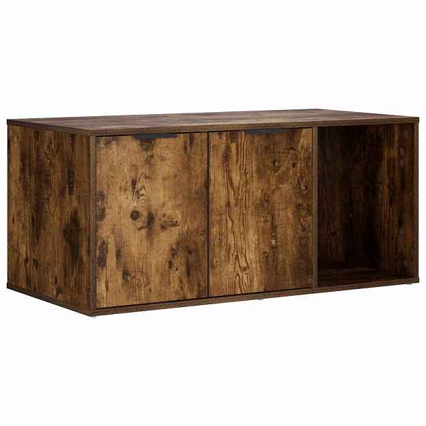 vidaXL Nábytek pro kočičí přepravku Kouřový dub 100 x 49 x 45 cm