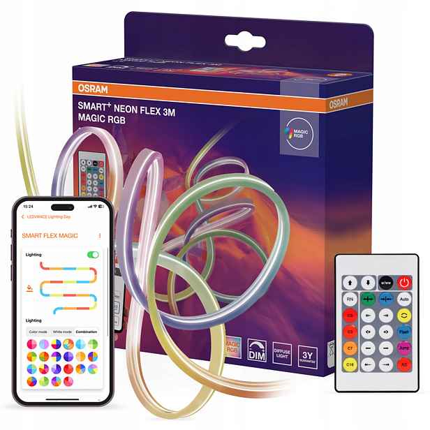 Led pásek Neon 3m 15W Rgb stmívatelný IP44 WiFi Smart+ Magic Osram