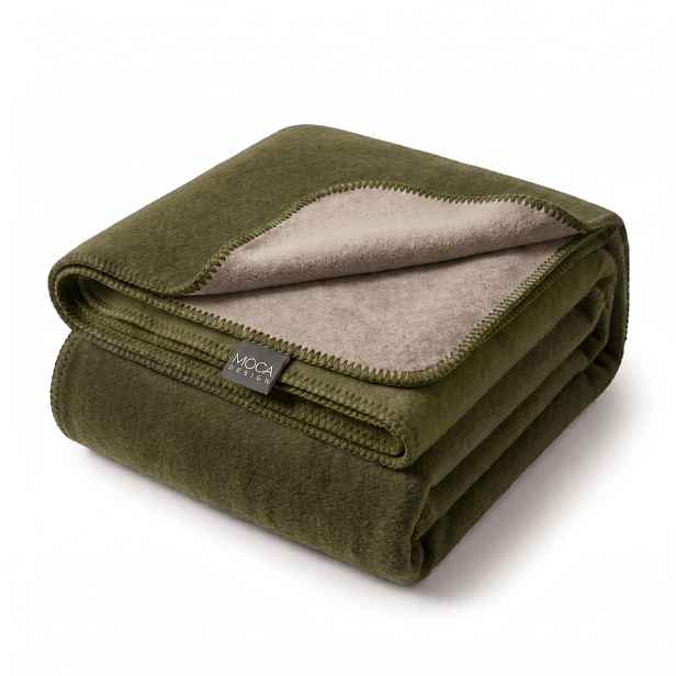 Moca Design Deka 180 x 220 cm Moca Design Deka 180 x 220 cm tmavá olivová taupe