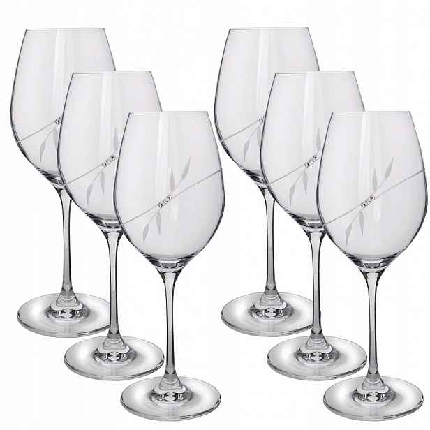 Plant Sada 6 ks sklenic na víno s krystaly Preciosa 470 ml