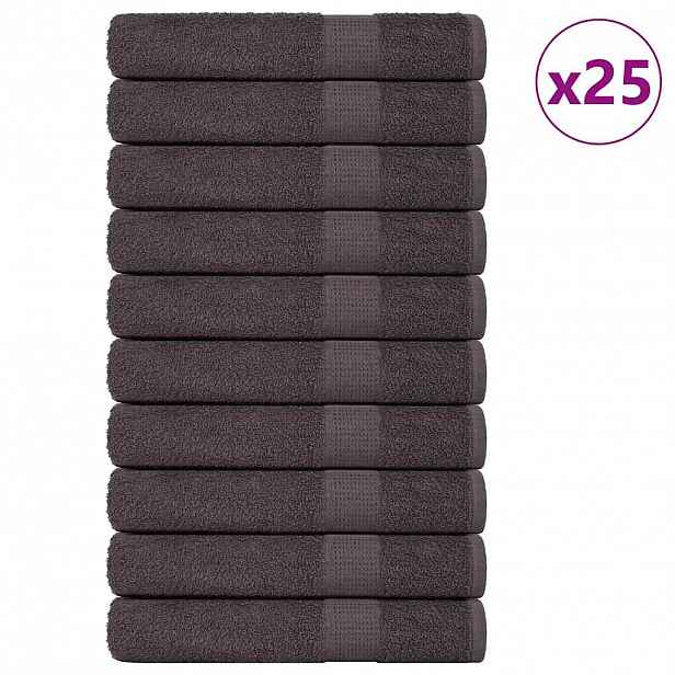 vidaXL Ručníky FROGN 25 ks antracitové 100x200 cm 360 g/m²