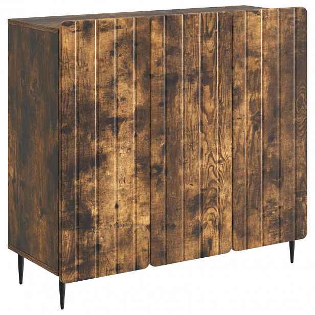 vidaXL Servírovací skříň Kouřový dub 89 x 34,5 x 82 cm
