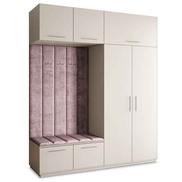 MASSENO MODERNÍ PŘEDSÍŇOVÁ SESTAVA REMA, 200/240/60 cm, kašmírová