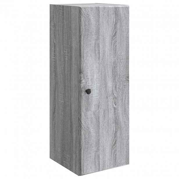 vidaXL Nástěnná skříň 33 x 34,5 x 90 cm Kompozitní dřevo Šedý Sonoma