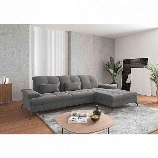 Sit & More ROHOVÁ SEDAČKA, textil, šedá