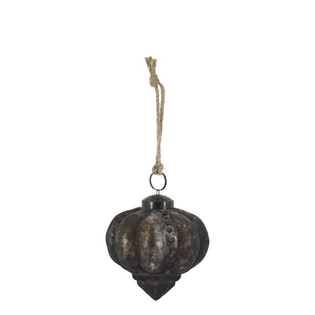 Mocca antik vánoční skleněná baňka – 7*7*7 cm Chic Antique