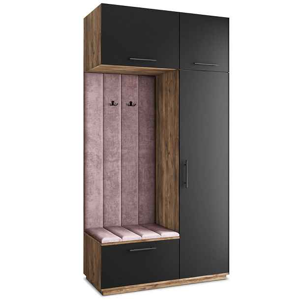 MASSENO MODERNÍ PŘEDSÍŇOVÁ SESTAVA REMA, 120/240/60 cm, dub Lefkas