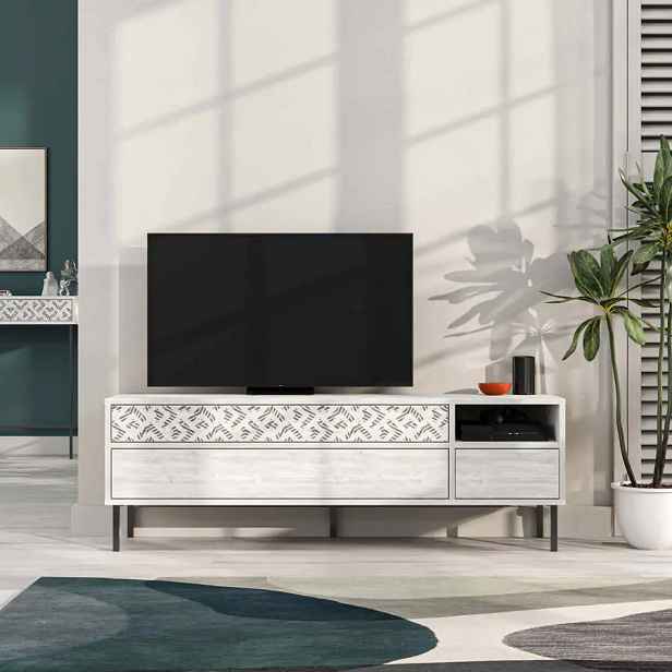 Casarredo TV stolek SACHI - antická bílá