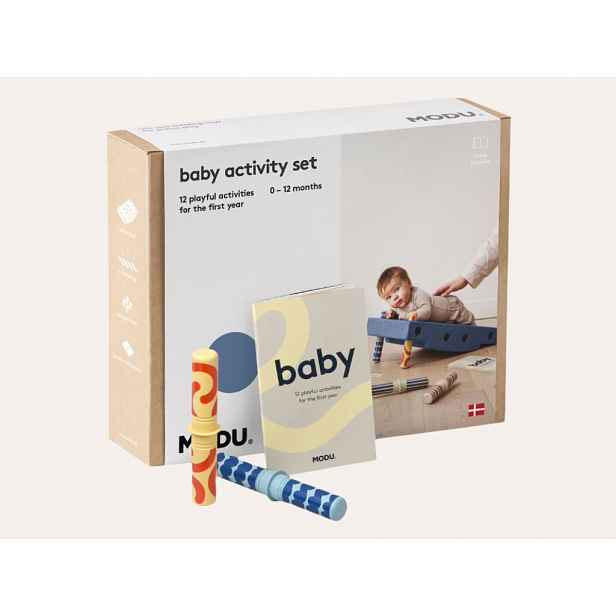 MODU bloky - Baby Activity set modrá/světle modrá