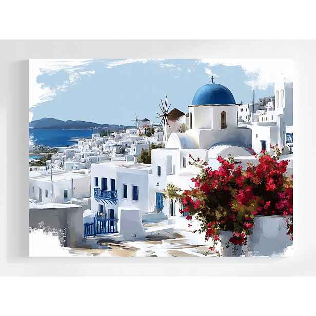 Obraz Na Plátně Canvas Krajina Řecko Mykonos Město Ostrov Léto 80x60