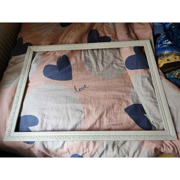Rám na obraz 70 cm x 50 cm Bílý