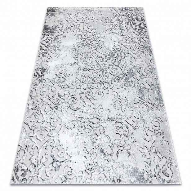 rugsX MODERNÍ MEFE koberec 8724 Ornament vintage - Strukturální, dvě úrovně rouna šedá 140/190 cm