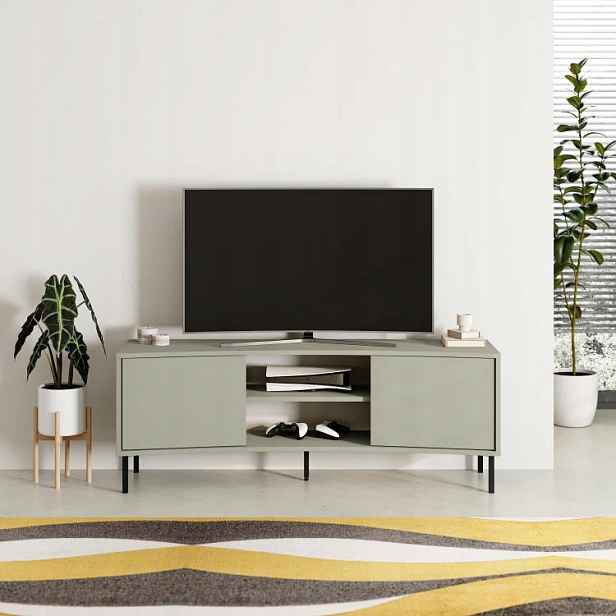 Tv stolek Houseland Frem šedo-zelený