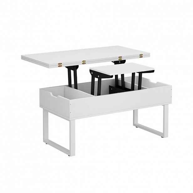 Vicco KONFERENČNÍ STŮL Lifty Bílá 100 x 50 cm s funkcí zvedání