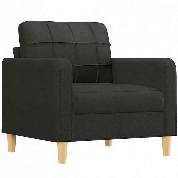 vidaXL Křeslo černé 60 cm textil