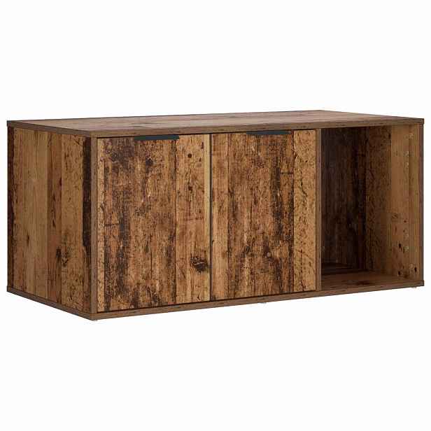 vidaXL Nábytek pro kočičí přepravku Staré dřevo 100 x 49 x 45 cm