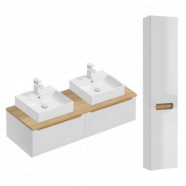 Petits-meubles KOUPELNOVÝ NÁBYTEK 120cm Livia 2er-Set Bílá