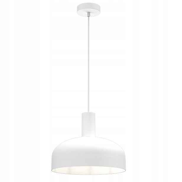 Závěsná lampa minimalistická bílá kulatá 30 do kuchyně jídelny Milagro