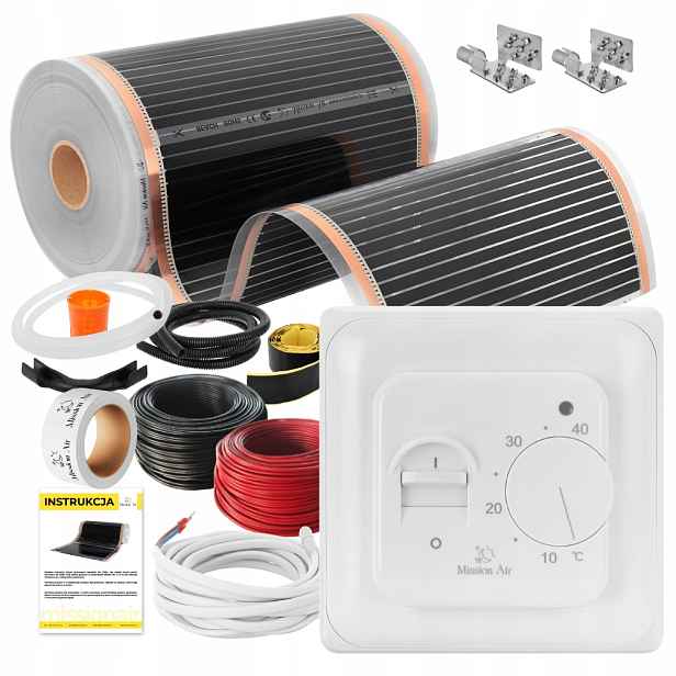 Set Fólie Vyhřívací Podložka Infračervená 160 W 3,5 m²