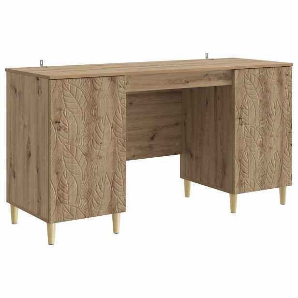 vidaXL Stůl Dub artisan 142,5 x 50 x 75 cm Kompozitní dřevo