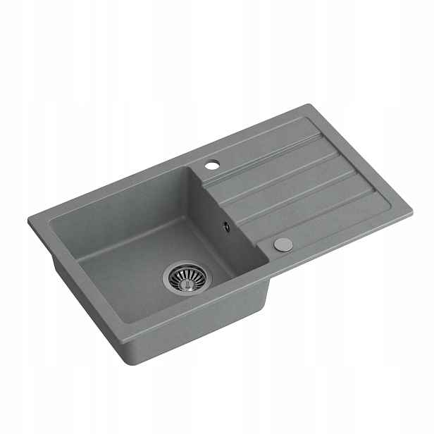 myQ Dřez myGranite Seul 11 dřez granitově šedý 77x44 cm
