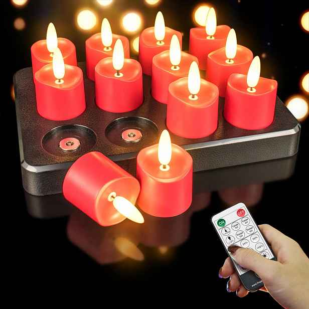 Svíčky Hl Tealight dálkové ovládání 100 h, magnetická nabíjecí základna