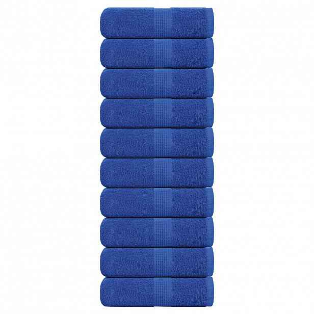vidaXL Ručníky FROGN 10 ks modré 30x30 cm 360 g/m²