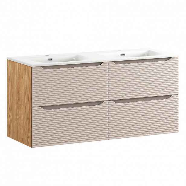 Petits-meubles DVOJUMYVADLO 120cm Elora Béžová a dřevo