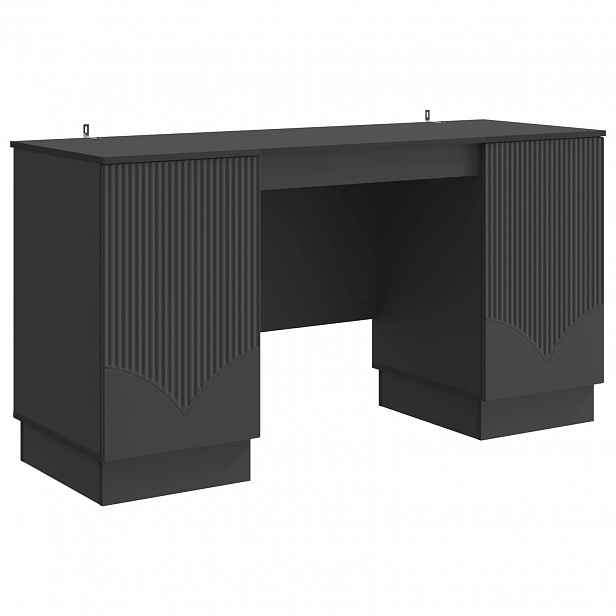 vidaXL Stůl Černá 142,5 x 50 x 75 cm Kompozitní dřevo