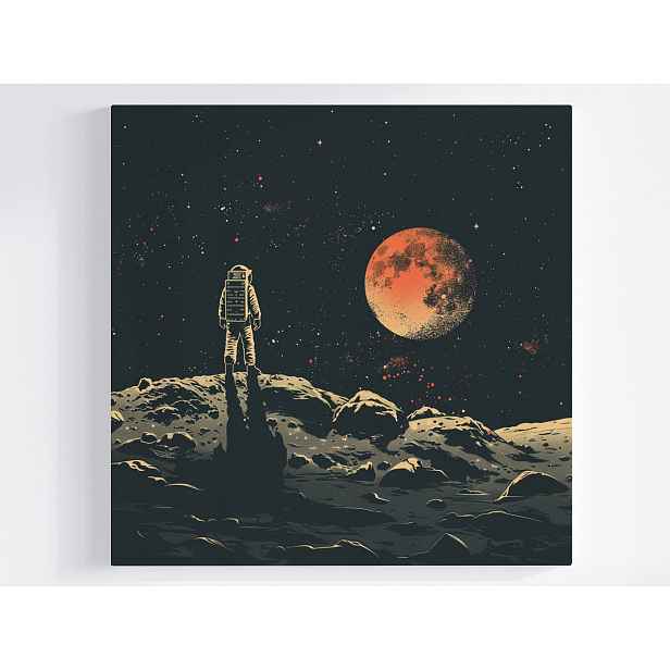 Obraz Na Plátně Plátno Vesmírné Umění Kosmonaut Mars Planeta 50x50