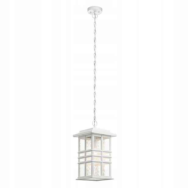 Venkovní závěsná terasová zahradní lampa bílá klasická 30 cm Kichler