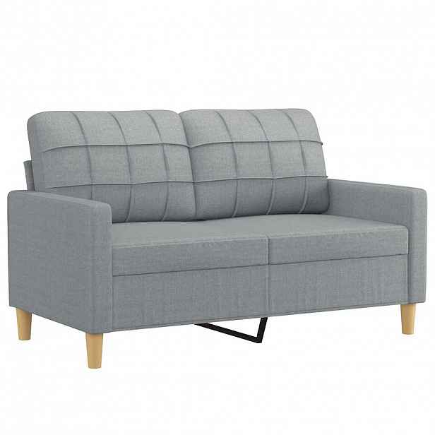vidaXL 2místná pohovka světle šedá 120 cm textil