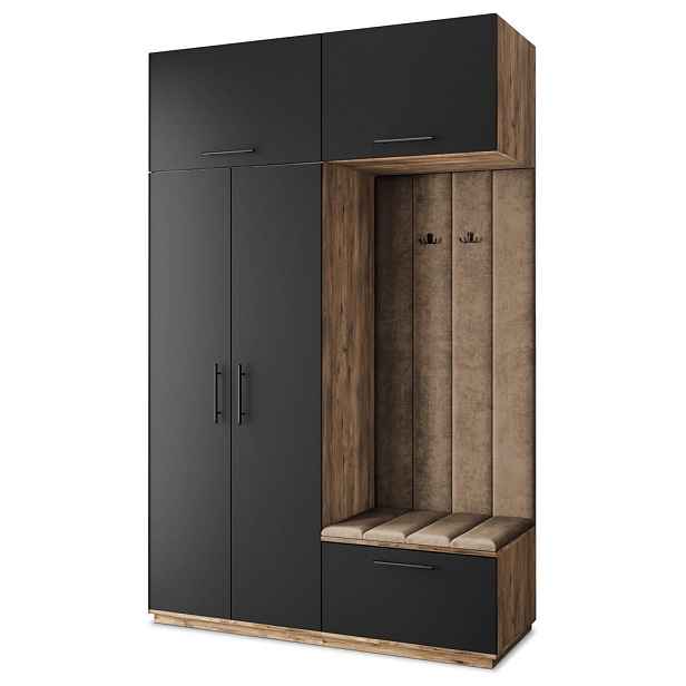 MASSENO MODERNÍ PŘEDSÍŇOVÁ SESTAVA REMA, 150/240/60 cm, dub Lefkas