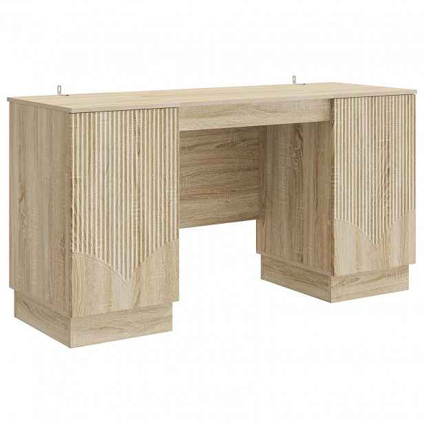 vidaXL Stůl Dub sonoma 142,5 x 50 x 75 cm Kompozitní dřevo