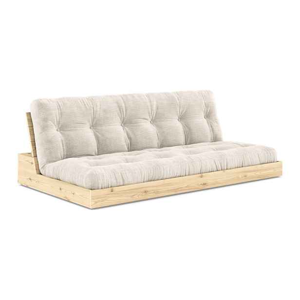 Bílá manšestrová rozkládací pohovka 196 cm Base – Karup Design