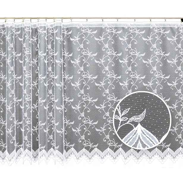 Mg Záclona Z045 Bílá 300x250 cm hotová s páskou