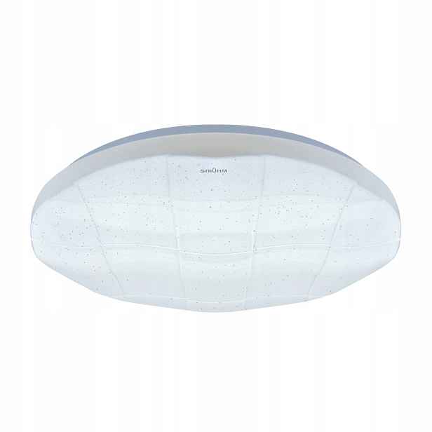 Moderní bílý stropní svítidlo Ø48 cm, vlnité stínítko, hvězdný efekt, Struhm